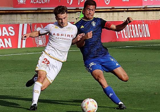 Muguruza, en el último partido de la temporada ante el Talavera.