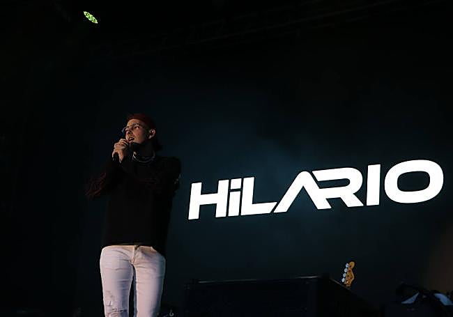 Hilario durante el concierto en León.