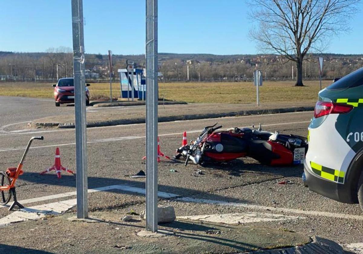 Uno de los accidentes con motos implicadas en los que murió una persona en 2023.