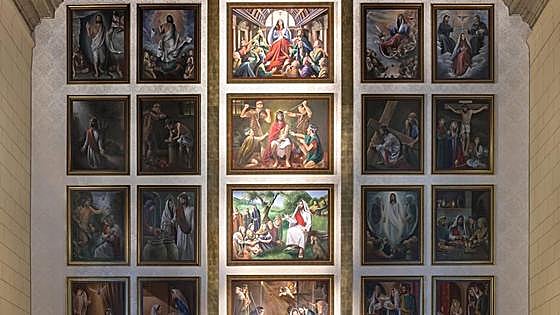 El obispo de León bendecirá el nuevo retablo de la iglesia de San Juan y San Pedro de Renueva dedicado a los misterios del Rosario