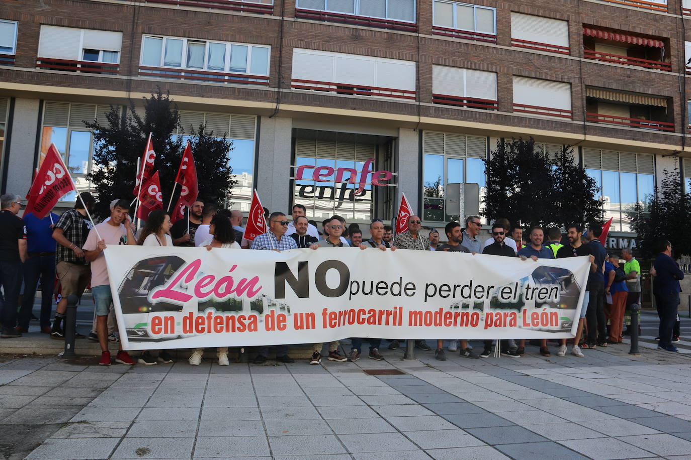 Protesta de los empleados de Renfe