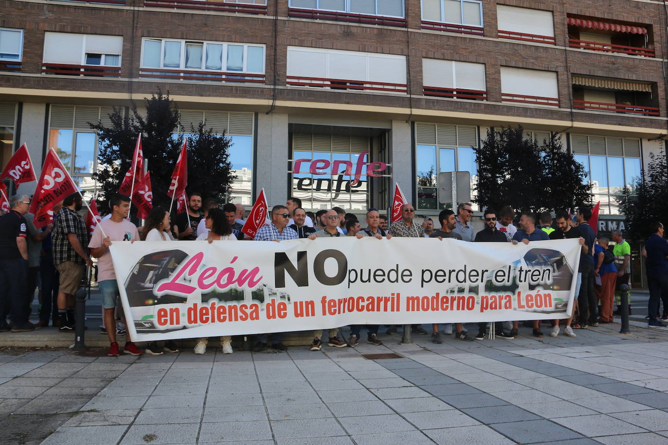 Protesta de los empleados de Renfe