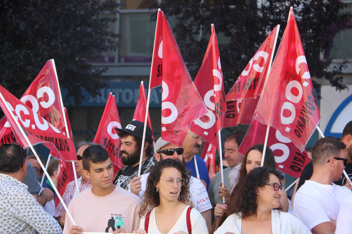 Protesta de los empleados de Renfe