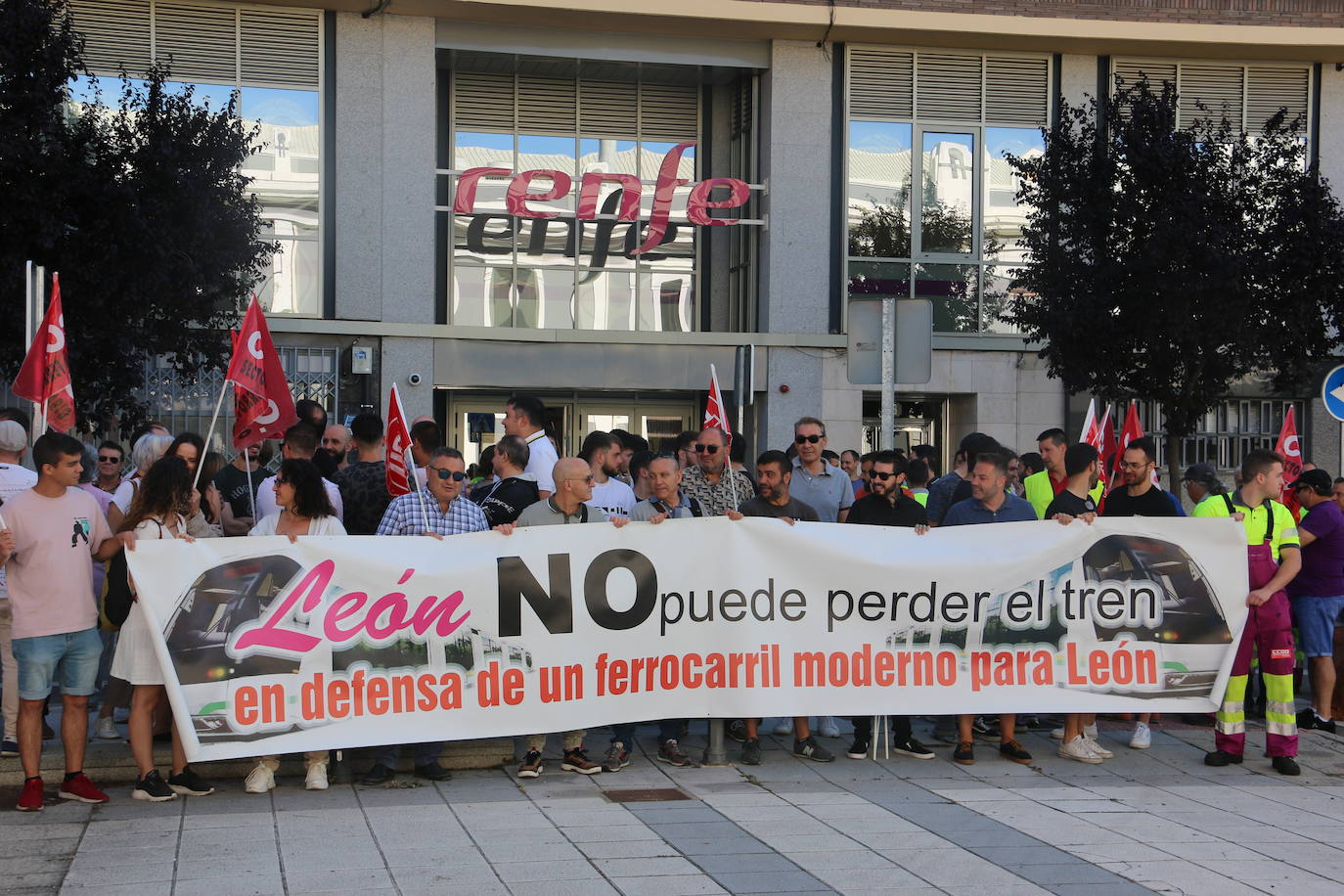 Protesta de los empleados de Renfe