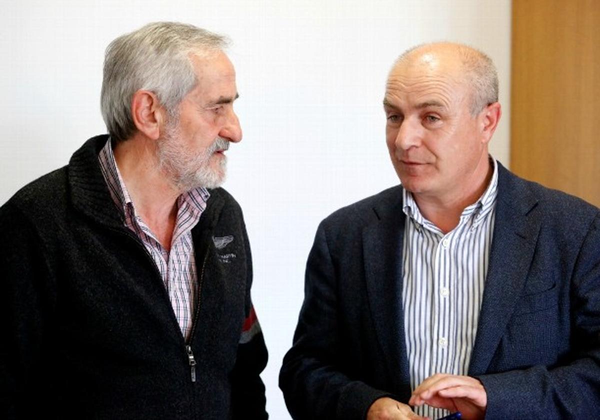 El presidente de Ugal-Upa, Matías Llorente (I) y el secretario general de Asaja en Castilla y León, José Antonio Turrado (D).