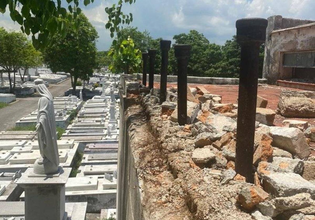 Avanzan las obras en el panteón de los leoneses en el cementerio de La Habana.