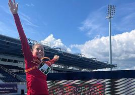 Lucía Redondo, en el estadio de Espoo (Finlandia), donde se celebra el Campeonato de Europa sub-23 de atletismo.