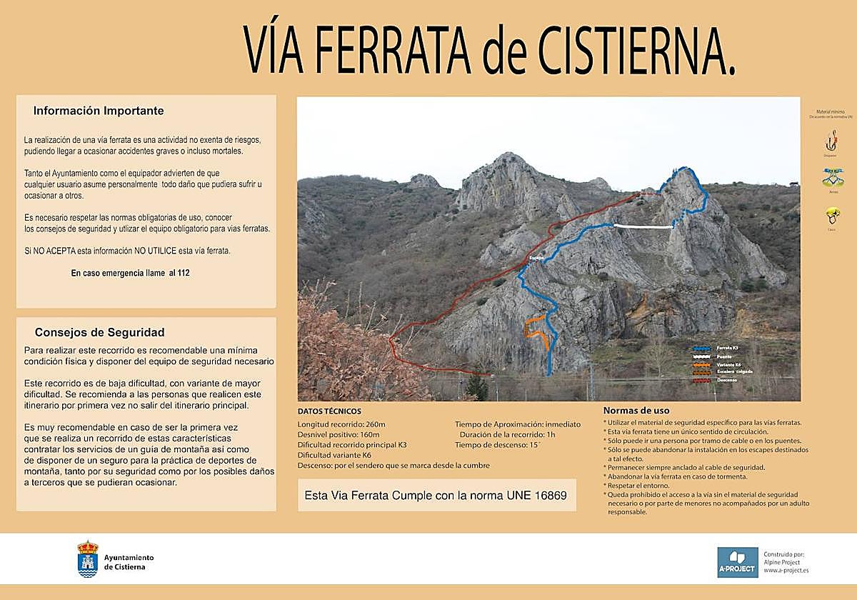 Cistierna abre al público el domingo de forma gratuita la vía ferrata 'Cueva del Elefante'