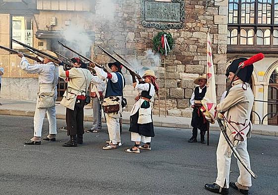 Uno de los momentos de la recreación en Astorga.