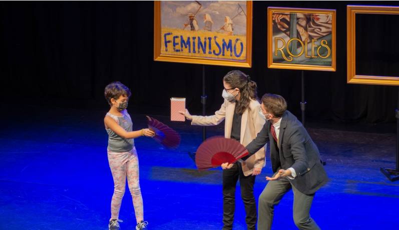 Uno de los momentos de la representación escénica.