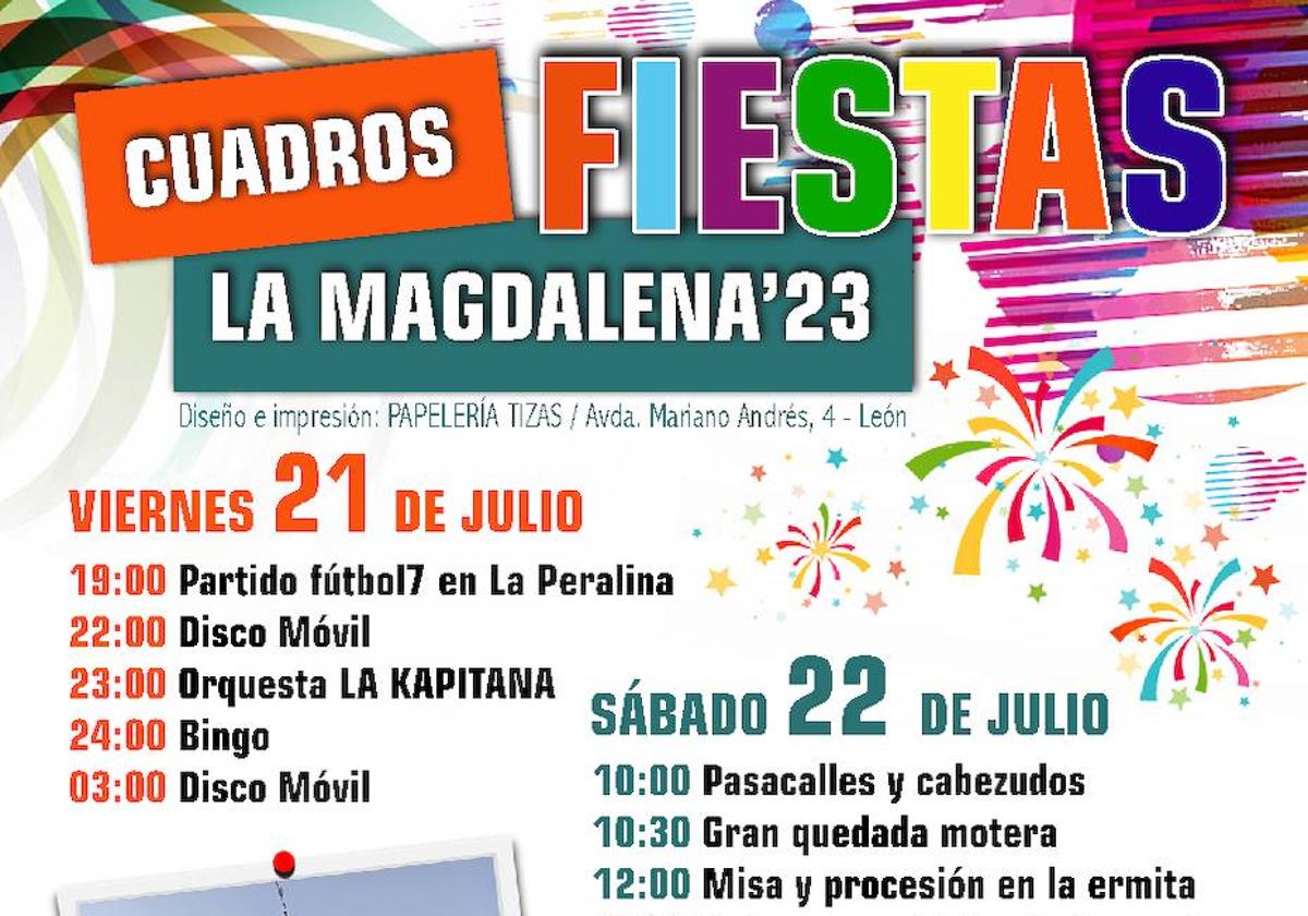 Cartel Fiestas La Magdalena en Cuadros