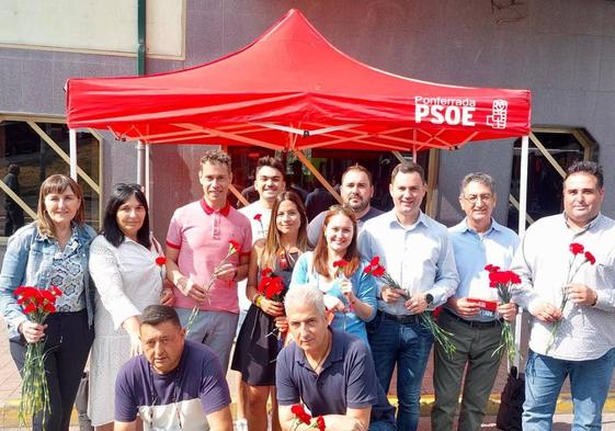 Carpa del PSOE en Villablino.