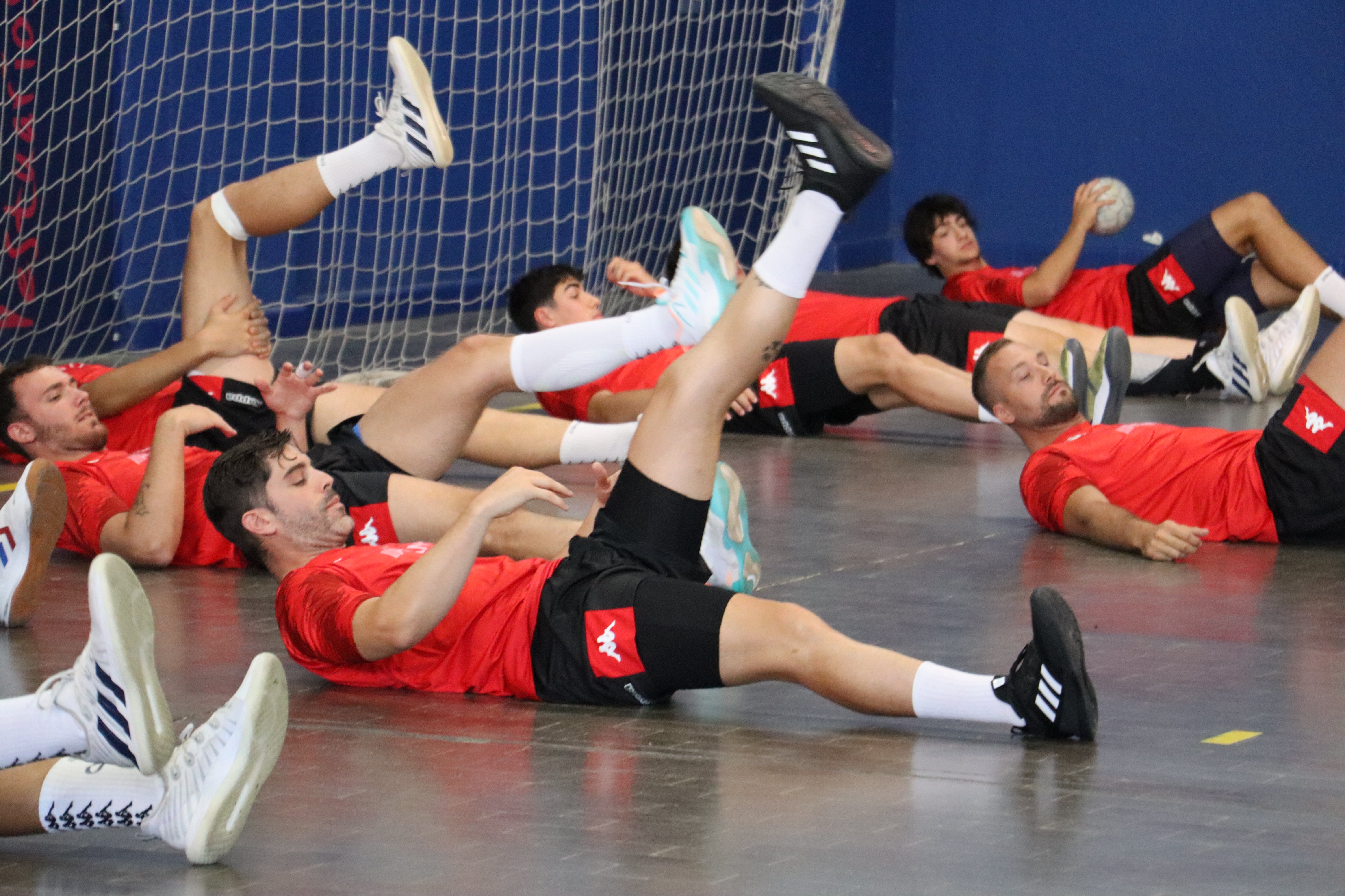 Juan Castro en el primer entrenamiento de esta pretemporada en Ventas Oeste.