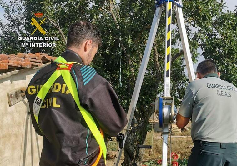 Investigación de la Guardia Civil en la huerta de Katia.