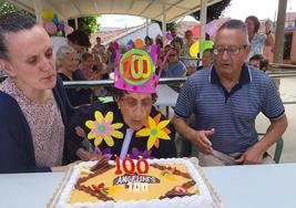 Celebración del cumpleaños de Angelines.