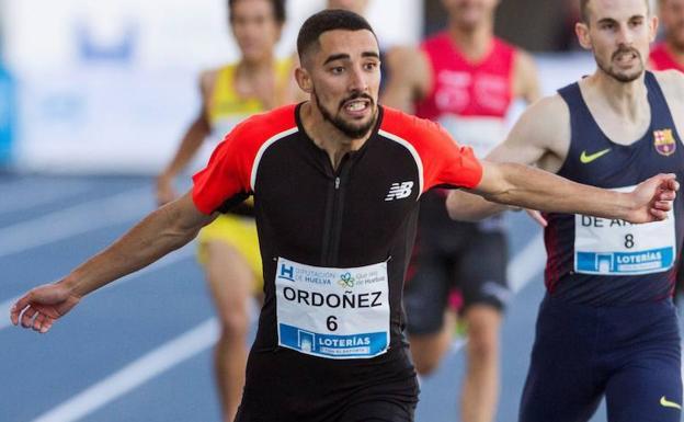 Saúl Ordóñez durante una carrera.