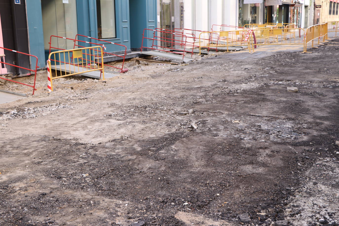 Obras en la zona centro de León