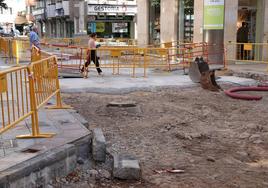 Estado de las obras en las calles Gil y Carrasco y Alfonso V