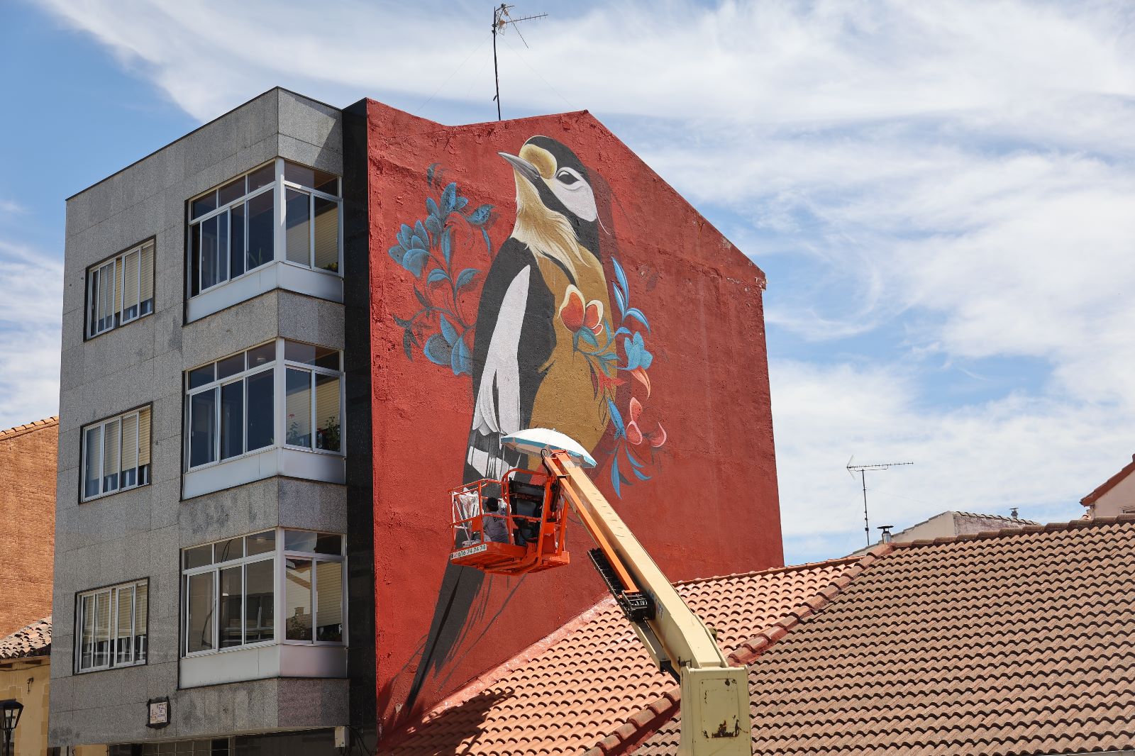 Uno de los graffitis que luce ya La Bañeza.