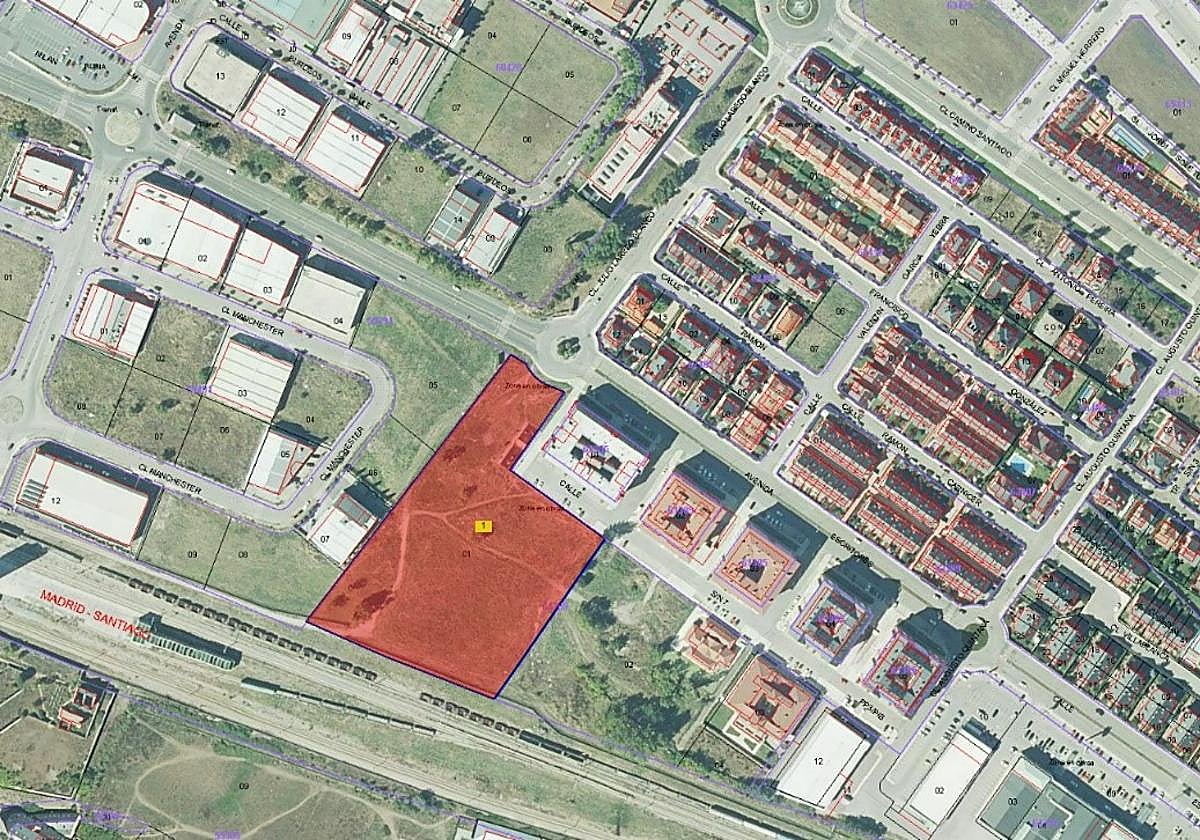 Vista aérea de la zona donde se construirán las viviendas.