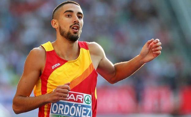 Saúl Ordóñez durante una carrera representando a España.