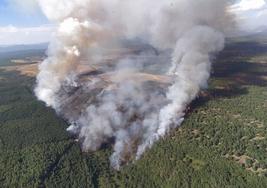 Vista aérea del incendio