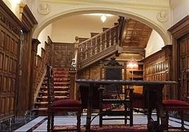 Una de las salas de entrada al Museo de la Emigración Leonesa.