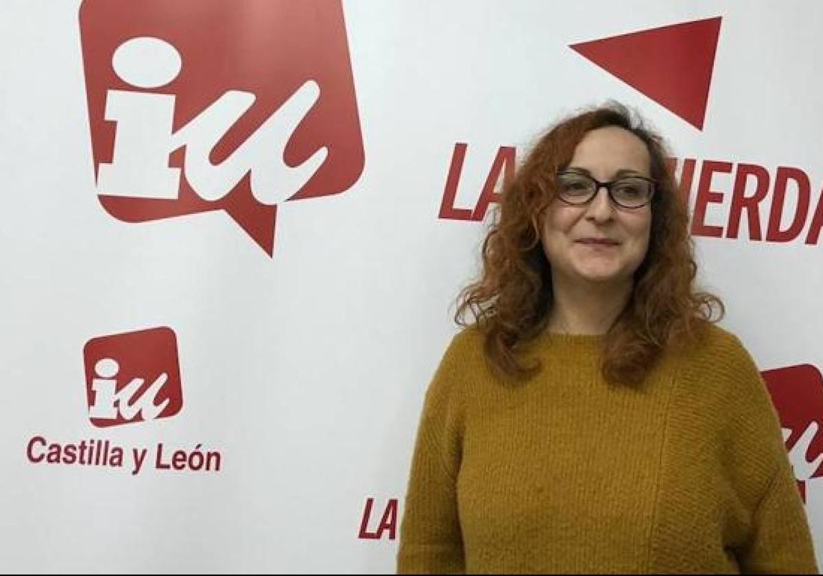 La coordinadora local de IU León, Carmen Franganillo.