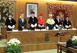 Toma de posesión del año 2016, cuando Marín llegó al rectorado.