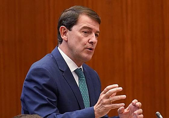 El presidente de la Junta de Castilla y León Alfonso Fernández Mañueco.