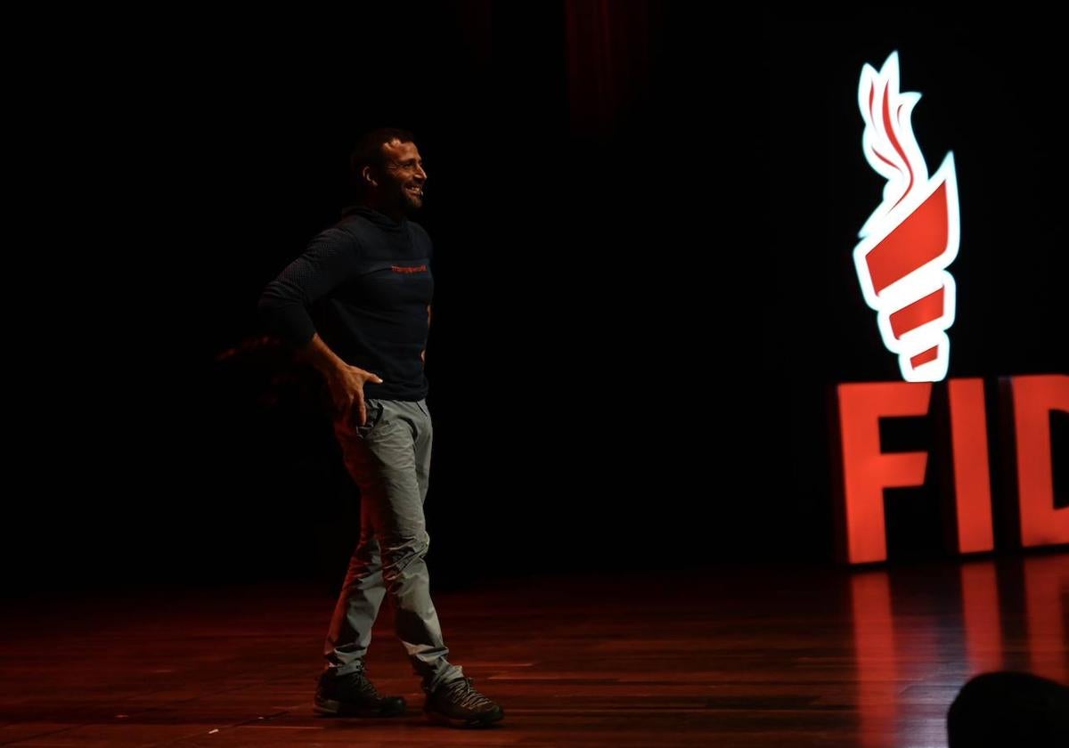 Álex Txikón, durante la segunda jornada del FID.