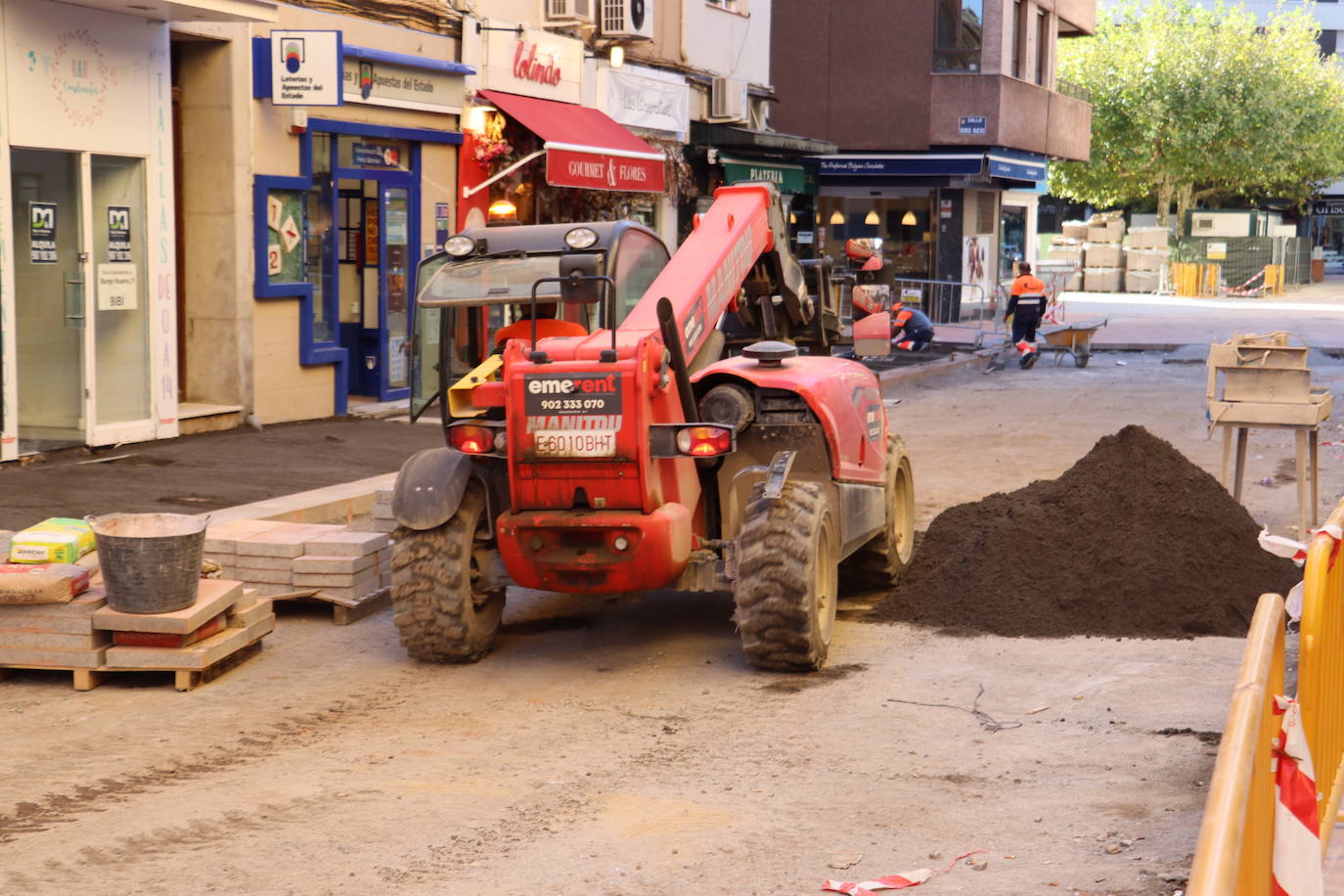 Excavadora empleada en los trabajos. 