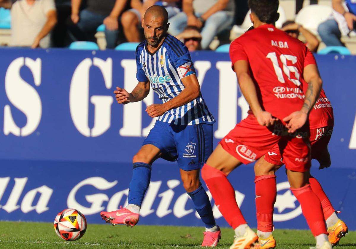 Yuri, en el partido de la Deportiva ante el Fuenlabrada.