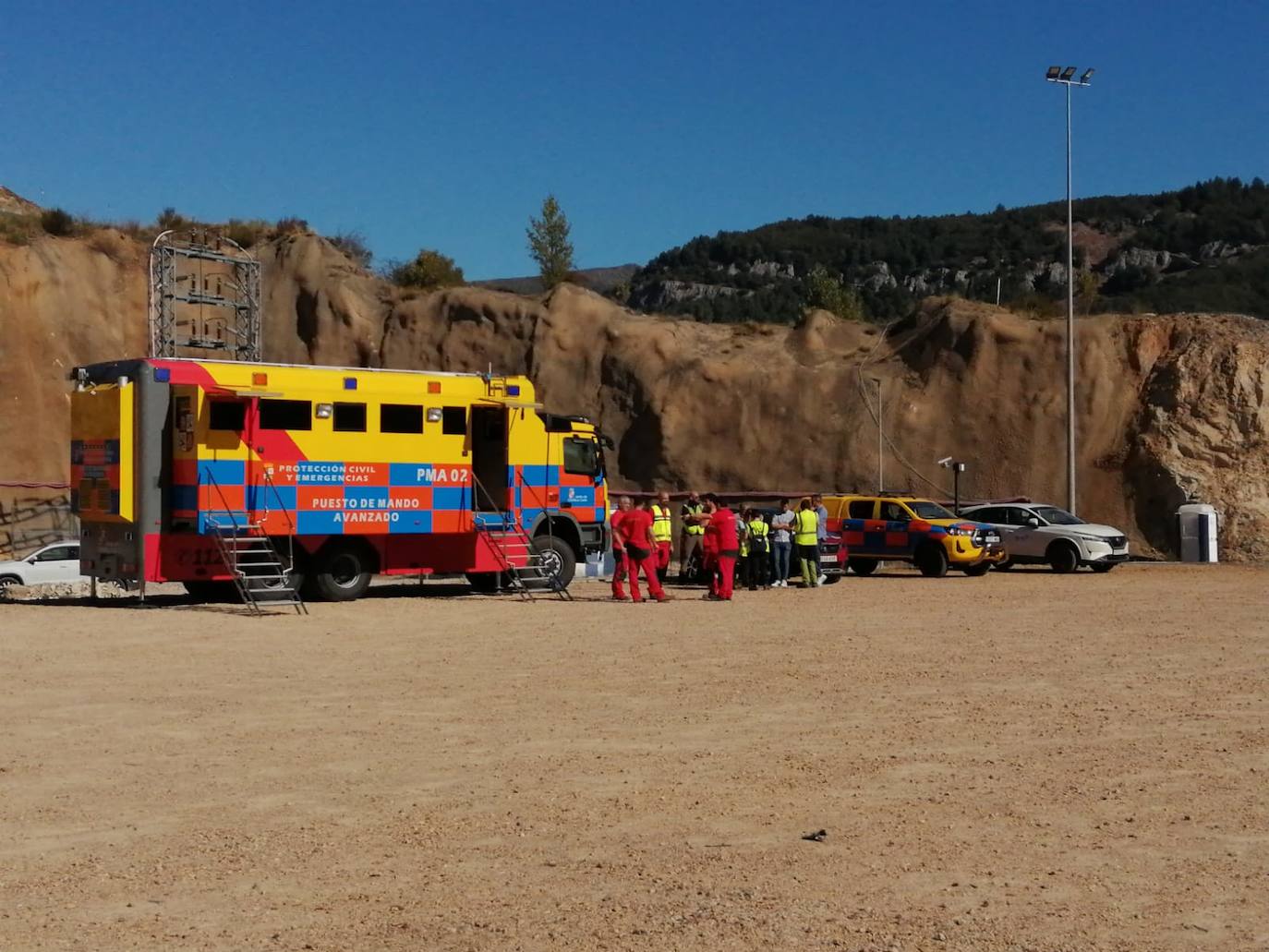 Simulacro de emergencia en la Variante de Pajares