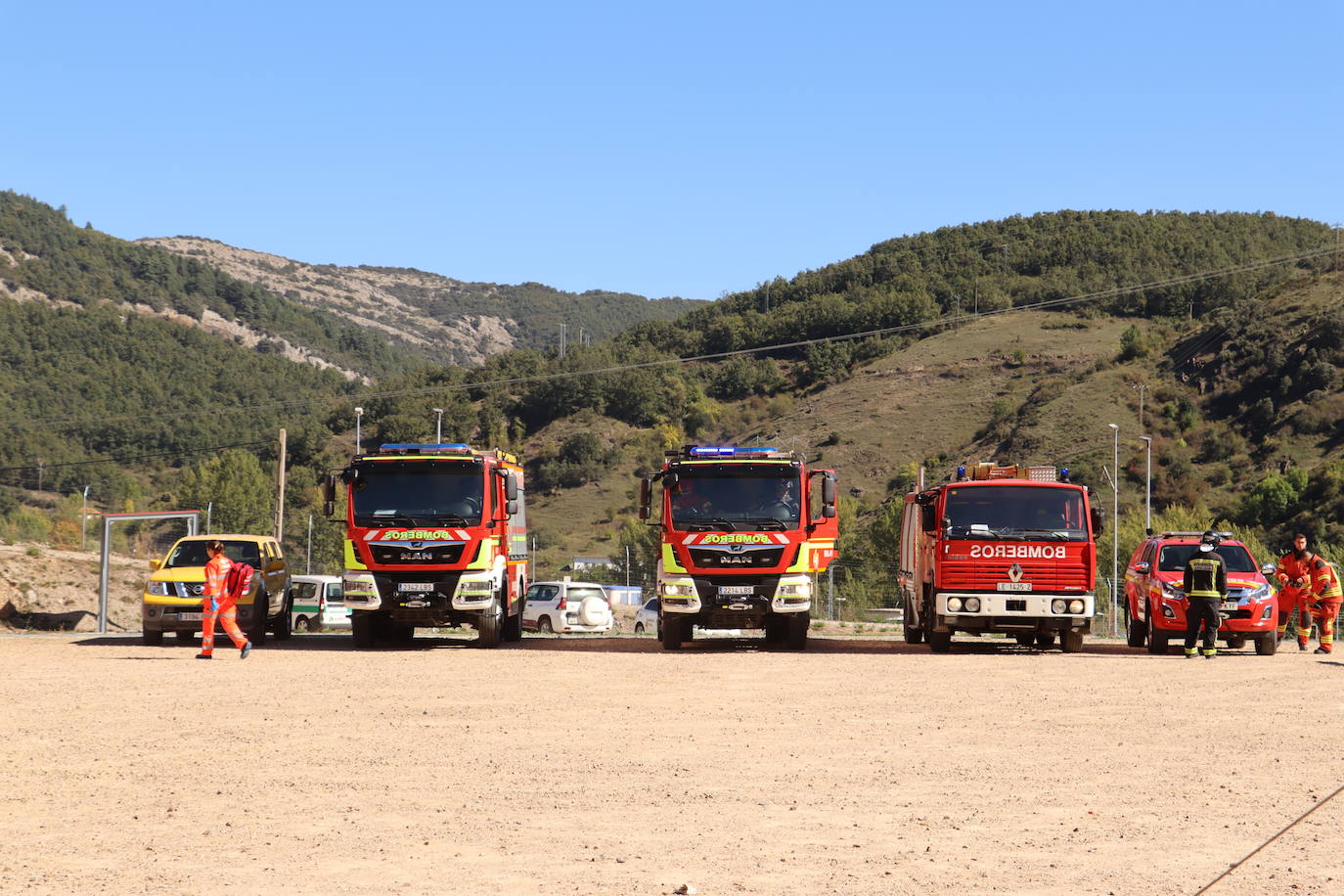 Simulacro de emergencia en la Variante de Pajares