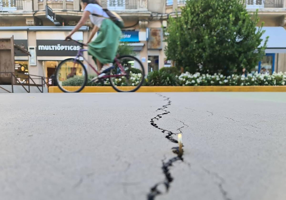Una moneda en un grieta de Ordoño II.