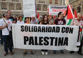 Concentración en Botines en apoyo al pueblo palestino.