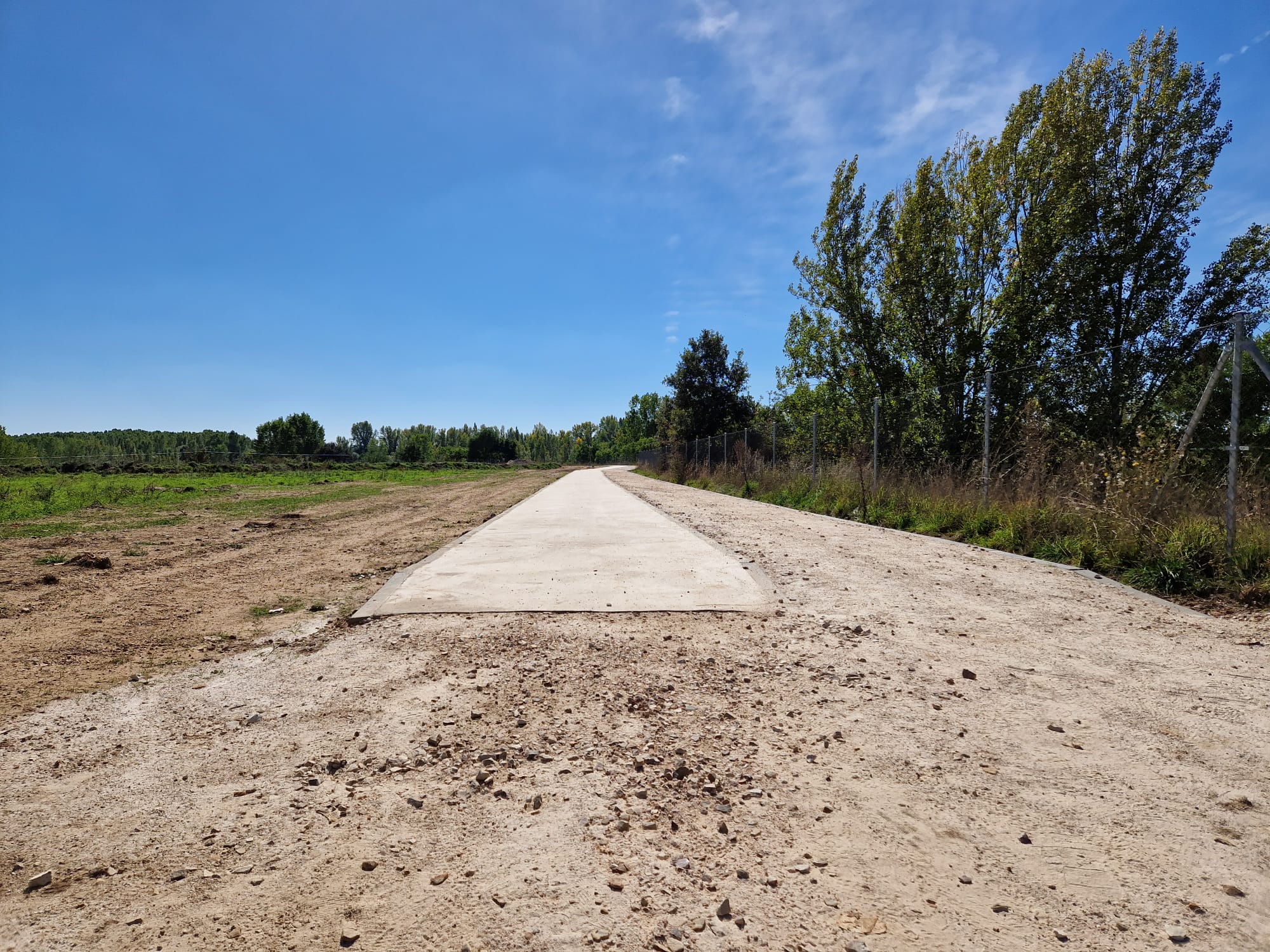 Último tramo sin ejecutar la instalación del carril bici