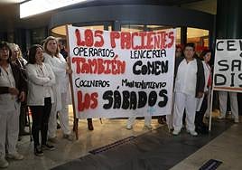 Concentración de trabajadores de Sacyl