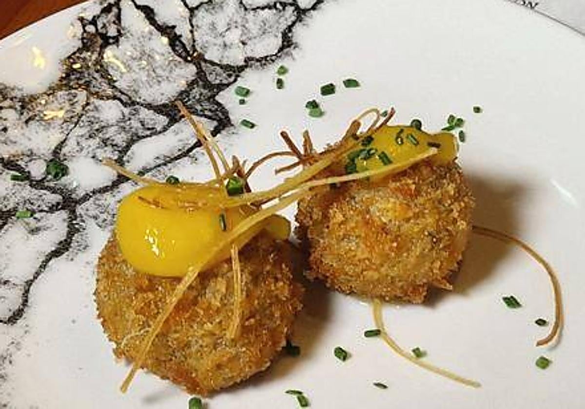 Morcilla servida en uno de los bares ganadores.