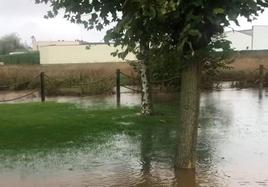 Zona inundada en el municipio paramés.