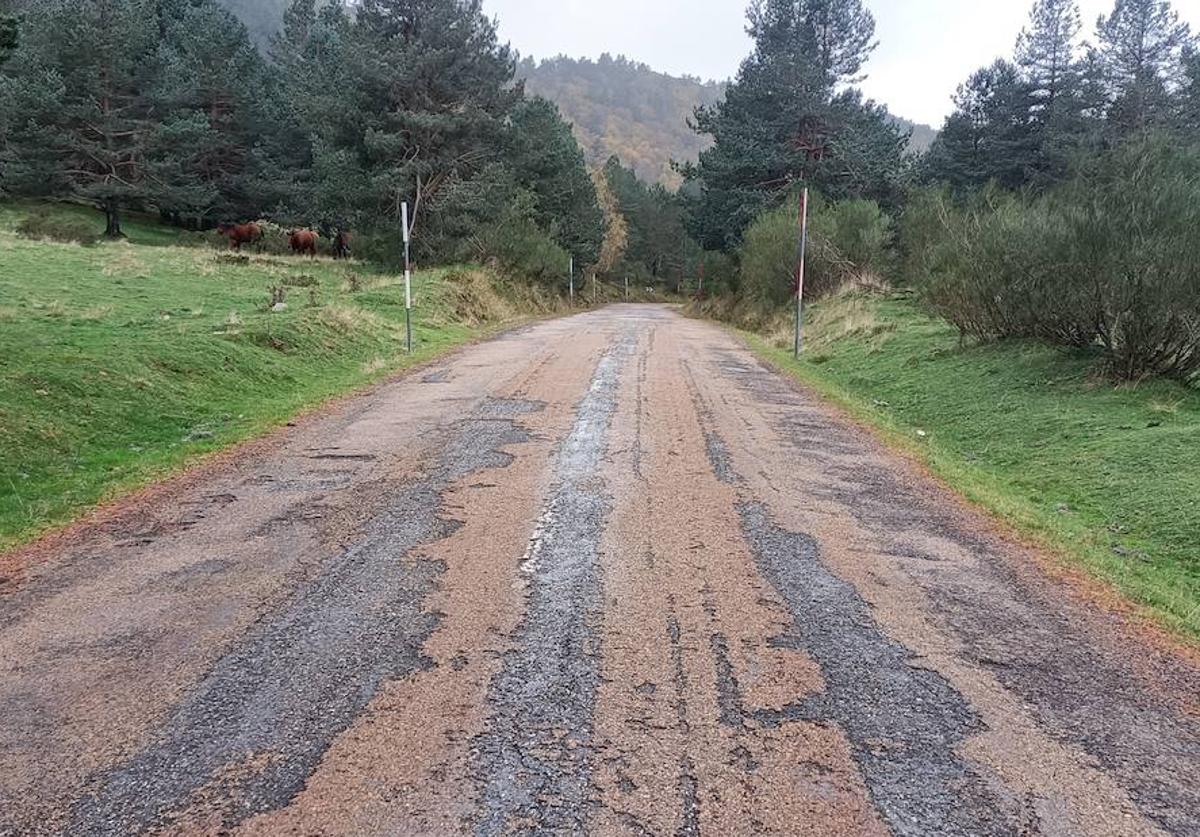 Estado de la carretera del puerto de Las Señales.