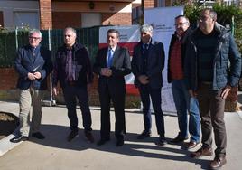 El consejero de Presidencia, Luis Miguel González Gago, en su visita de este martes a Astorga.