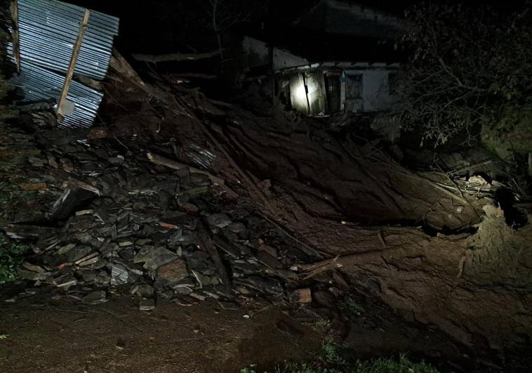 Imagen de las viviendas destrozadas.