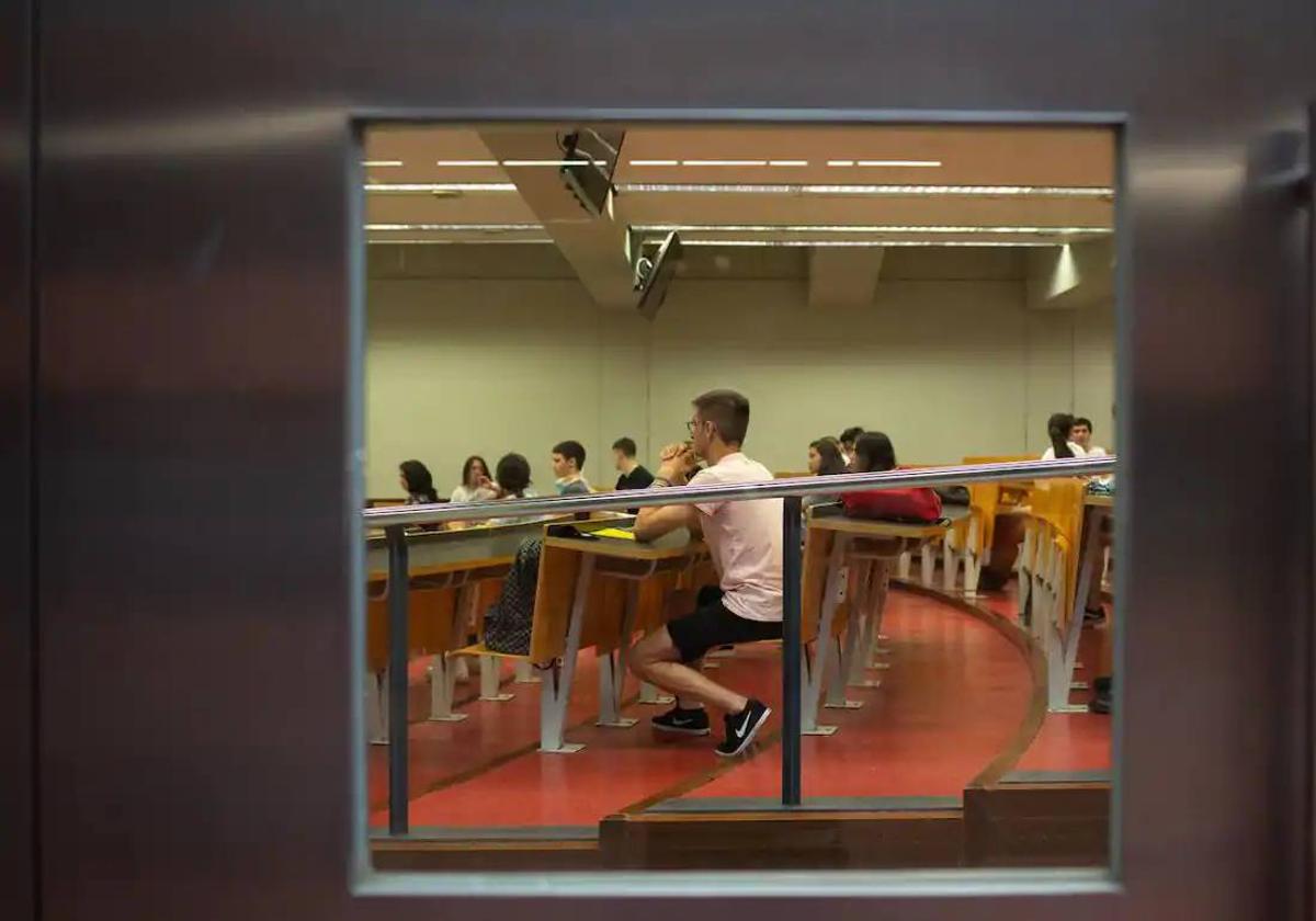 Aula de un centro educativo en Castilla y León.