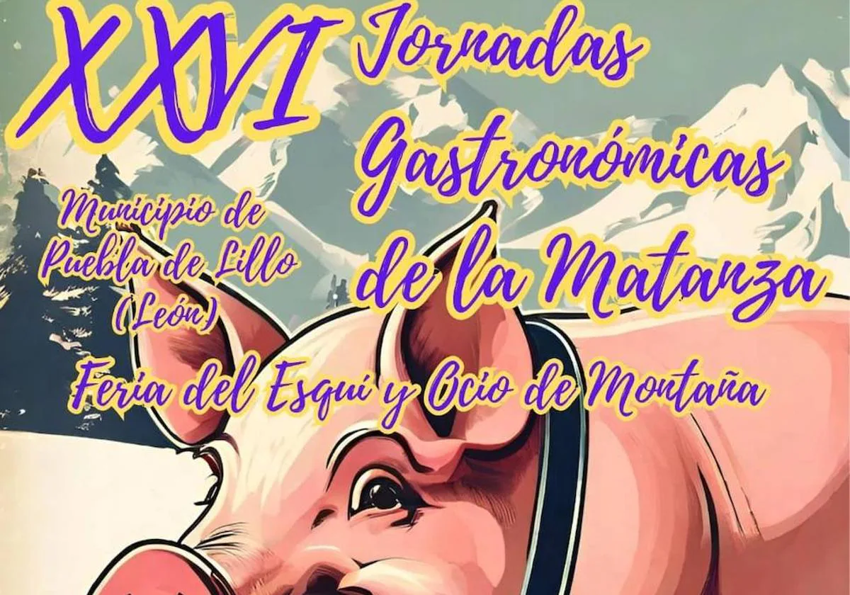 Cartel de las XXVI Jornadas gastronómicas de la montaña en Puebla de Lillo