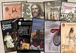 Imagen de archivo de los carteles de viejas ediciones de Semana Santa.