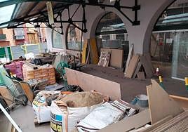 Situación de los materiales de la obra del Mercado del Conde Luna.