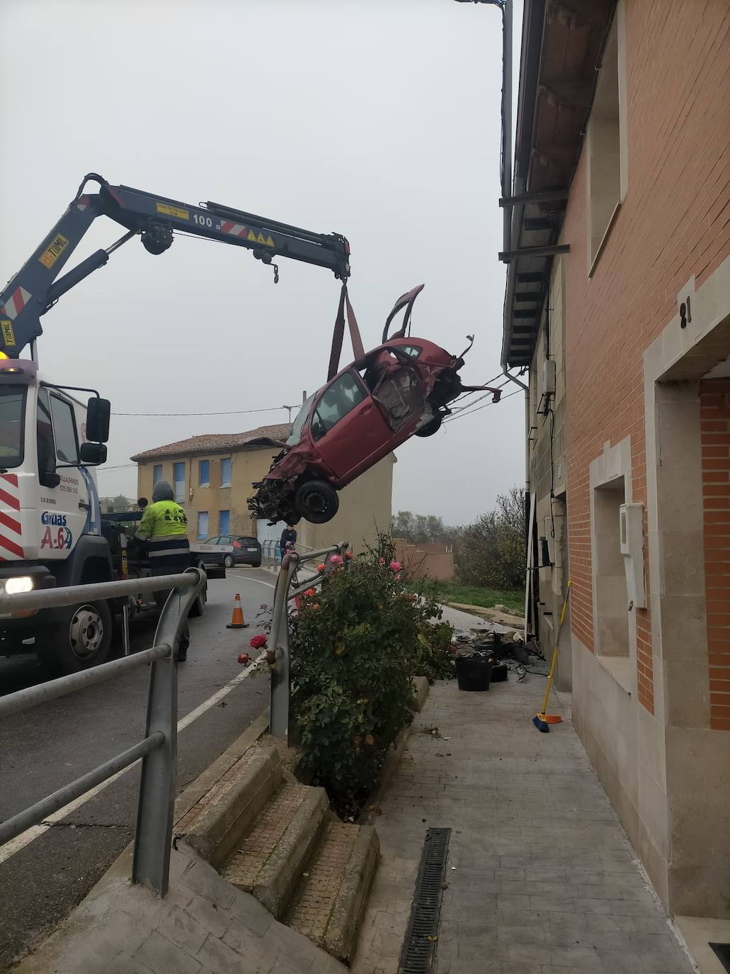 Accidente en Pajares de los Oteros