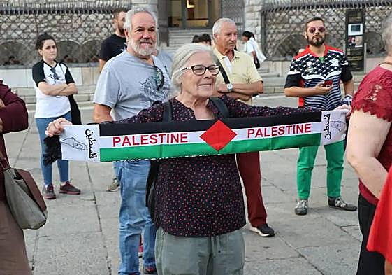 Una concentración en octubre en solidaridad con el pueblo palestino en León.